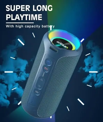 Ortizan Bluetooth karnay, IPX7 suv oʻtkazmaydigan, HD ovozli, chuqur basli, RGB yoritgichli portativ karnaylar (Eslatma: X8 Pro Navy va X8 Pro Blue turli Bluetooth versiyalari tufayli TWS orqali ulanmaydi) - 5
