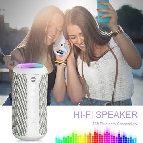 Ortizan Portable Bluetooth Speaker, IPX7 Waterproof Wireless Speaker with 24W Loud Stereo Sound, Outdoor Speakers with Bluetooth 5.0, 30H Playtime,66ft Bluetooth Range, Dual Pairing for Home - 6