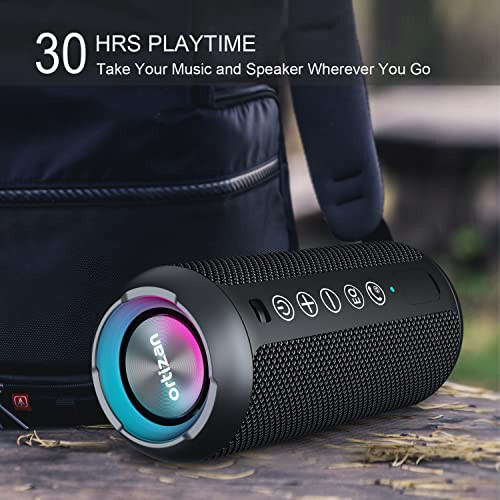 Ortizan Portable Bluetooth Speaker, IPX7 Waterproof Wireless Speakers with 24W Loud Stereo Sound, Deep Bass, Bluetooth 5.3, RGB Lights, Dual Pairing, 30H Playtime for Home/Outdoor/Party/Beach, Gift Ideas - 5