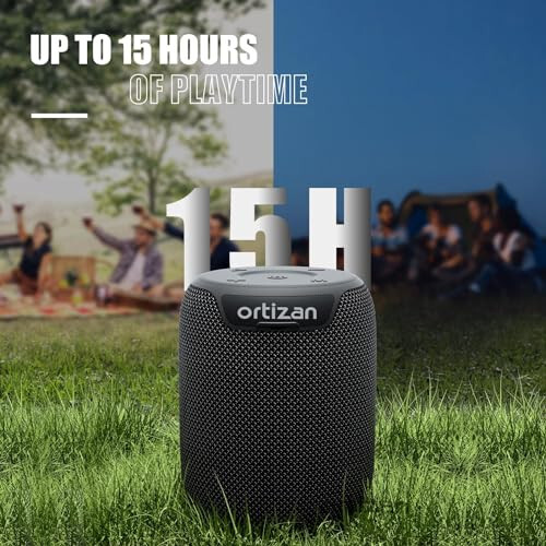 Ortizan Portable Bluetooth Speaker with Big Sound,Punchy Bass,IPX7 Waterproof,15H Playtime,Bluetooth 5.3,AUX&TF Card,Stereo Pairing,Small Wireless Speaker for Outdoor,Electronic Gadgets,Gift Ideas - 4