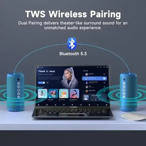 Ortizan Portativ Bluetooth Kolonkalari, IPX7 Suvga chidamli Simsiz Tashqi Kolonka 24W Baland Stereo Tovush va Bluetooth 5.3, Chuqur Bass, RGB Chiroqlar, Dual Ulanish, Uy, Bayram uchun 30H O'yin Vaqti - 6