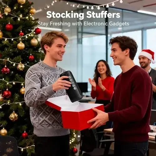 Ortizan Portable Bluetooth Speaker x Stocking Stuffers: IPX7 Waterproof, Wireless, Big Sound, Deep Bass, Dual Pairing, 30H Playtime, White Elephant Gift for Adults Men Women Teen Boys Girls (Black) - 4