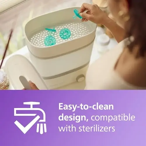 Ортодонтические соски Philips Avent Soothie 3-18 месяцев, 100% силикон, цельные, без BPA, зеленые, 4 шт., модель SCF192/45 - 6