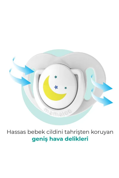 Ortodontik Damaklı Emzik, Gece & Gündüz, 0+ Ay, Emzik Saklama Kutusu, 1 Adet - 5
