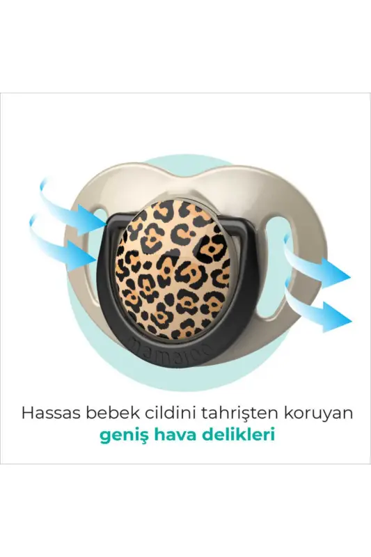 Ortodontik Osma Süt emgichi, bej leopard, 0 oy, emgichi saqlash & sterilizatsiya qutisi bilan, ikkitasi to'plam - 5