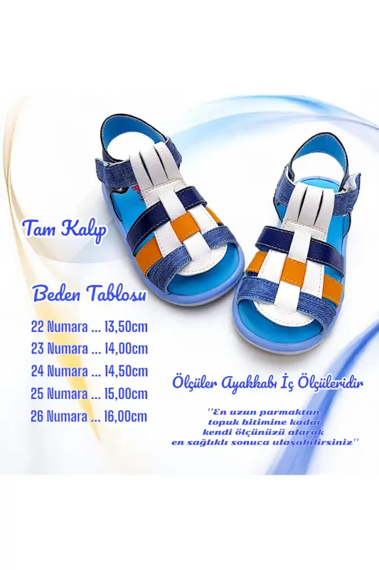Ortopedik Erkak Ilk Qadam Chaqaloq Va Bolalar Sandali Cabrio S. Gcmcbr2415 Oq To'q Ko'k Paxta-Oq To'q Ko'k Paxta - 5