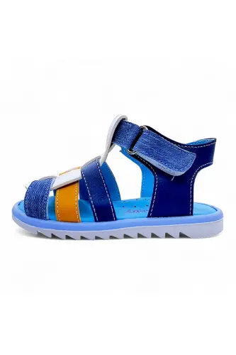 Ortopedik Erkak Ilk Qadam Chaqaloq Va Bolalar Sandali Cabrio S. Gcmcbr2415 Oq To'q Ko'k Paxta-Oq To'q Ko'k Paxta - 6