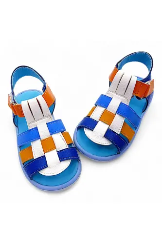 Ortopedik Erkek Ilk Adım Bebek Ve Çocuk Sandaleti Cabrio S. Gcmcbr2415 Beyaz Saks Turuncu-Beyaz Saks Turuncu - 3