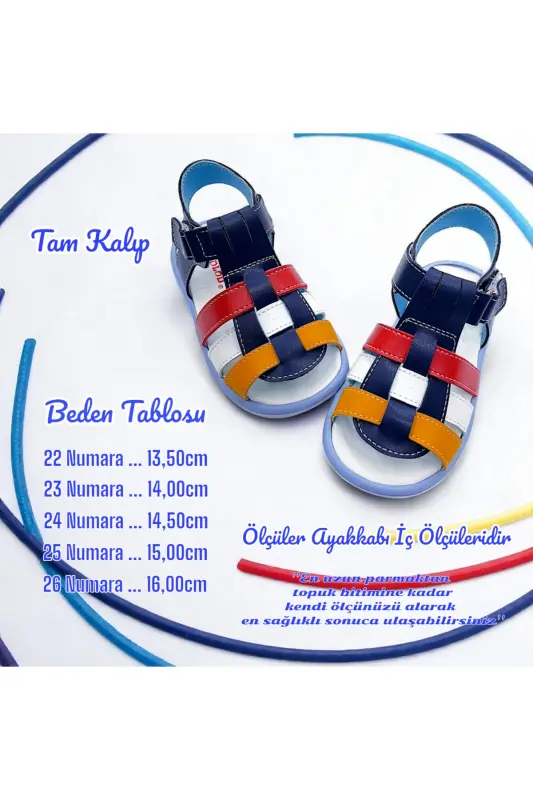 Ortopedik Erkek Ilk Adım Bebek Ve Çocuk Sandaleti Cabrio S. Gcmcbr2415 Lacivert Kırmızı Sarı - Lacivert Sarı Kırmızı - 4