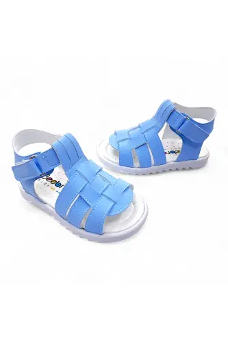 Ortopedik Erkek Ilk Adım Bebek Ve Çocuk Sandaleti Cabrio Serisi Gcmcbr2415 Bebek Mavi-Bebek Mavi - 6