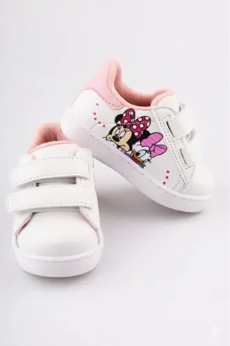 Ortopedik Işıklı Cırt Cırtlı Hafif Rahat Yumuşak Esnek Kız Bebek İlk Adım Ayakkabısı Yeni Sezon 2026-Kırmızı Beyaz Dck - 3