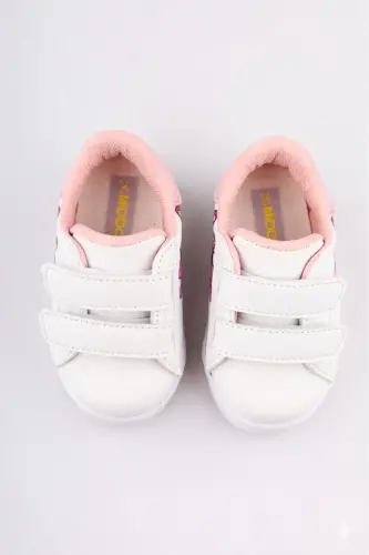 Ortopedik Işıklı Cırt Cırtlı Hafif Rahat Yumuşak Esnek Kız Bebek İlk Adım Ayakkabısı Yeni Sezon 2026-Kırmızı Beyaz Dck - 6