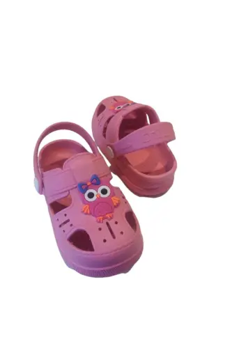 Ortopedik Kaydırmaz Tabanlı Hayvan Figürlü Çocuk Sandalet Terlik - PEMBE - 3