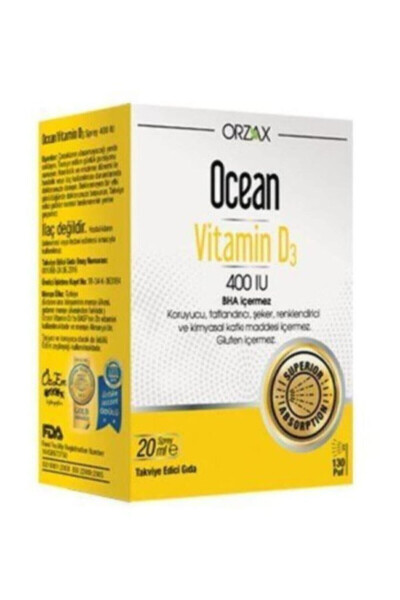 Orzax D3 Vitamini 400 IU Sprey 20 ml - 1