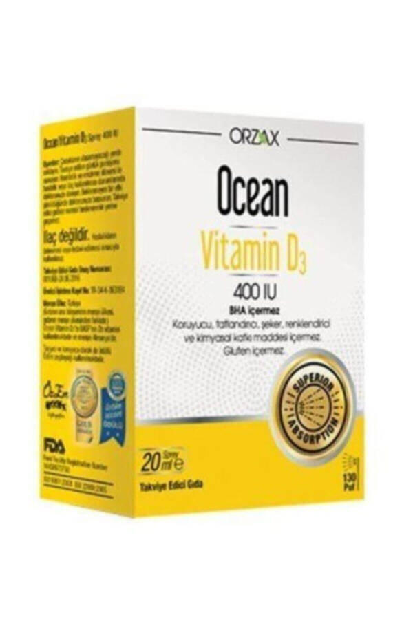 Orzax D3 Vitamini 400 IU Sprey 20 ml - 1