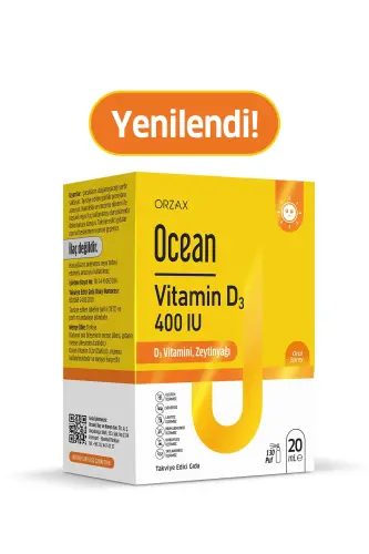 Orzax D3 Vitamini 400 IU Sprey 20 ml - OCEAN (1)