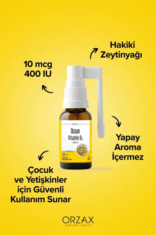 Orzax D3 Vitamini 400 IU Spreyi 20 ml - 3