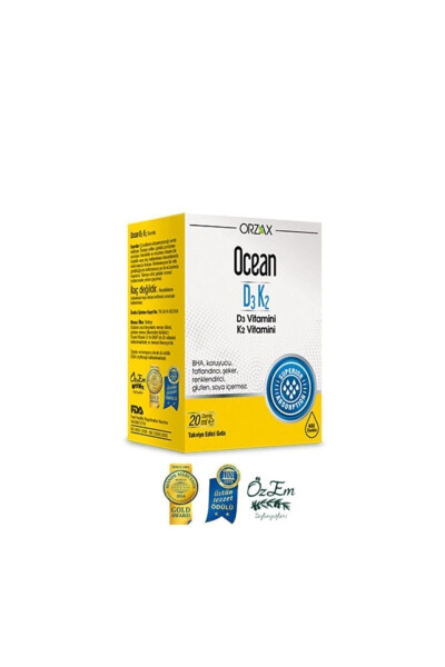 Orzax Vitamin D3 K2 Drops 20ml - 1