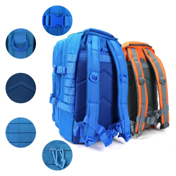 Osage River Gear Fishing Tackle Backpack with Fishing Rod Holder, Large Fishing Tackle Bag for Tackle Trays, Tackle Box Backpack for Bass Fishing Camping Traveling Hunting, Electric Eel Blue-ELECTRICEELBLUE - 5