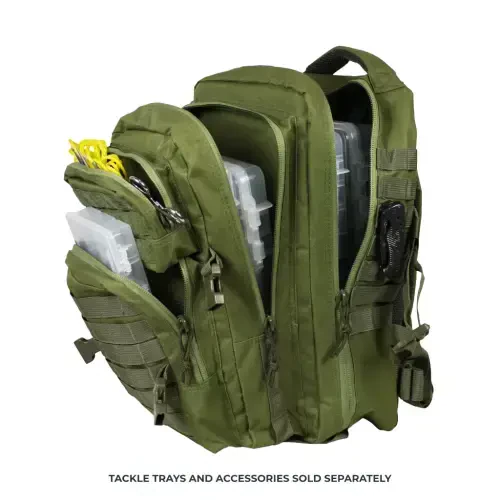 Osage River Fishing Backpack Tackle and Rod Storage - Green - 1