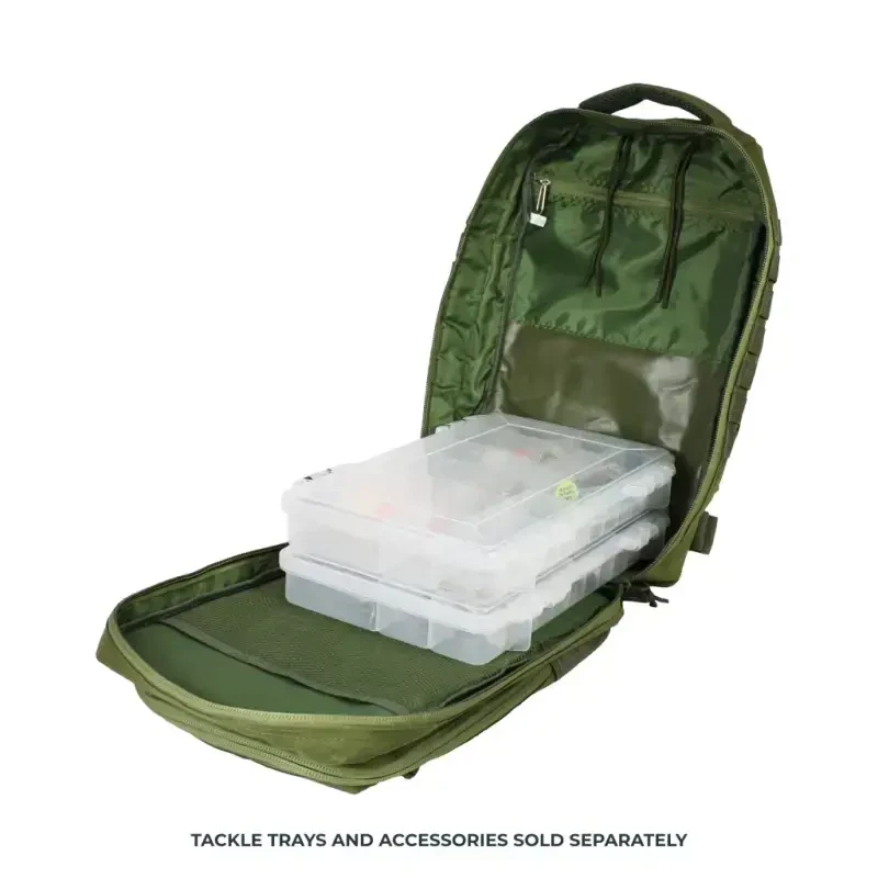 Osage River Fishing Backpack Tackle and Rod Storage - Green - 3