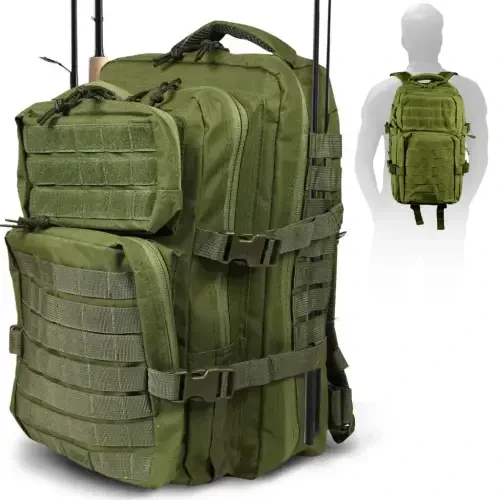 Osage River Fishing Backpack Tackle and Rod Storage - Green - 7