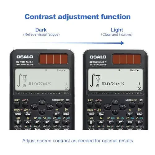 OSALO Scientific Calculator 417 Function 2 Line 10+2 Digits Written Display Solar and Battery Calculators for School College Students Secondary Black (OS 991ES Plus 2nd Edition) - 5