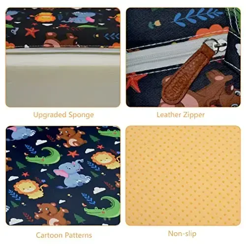 Oshxona stoli uchun Toddler Booster o'rindig'i, kuchliroq tayanch, sirpanmaydigan taglik, ikki tomonlama xavfsizlik kamarlari, oshxona Toddler uchun Booster o'rindig'i, ko'chma sayohat uchun balandlatuvchi yostiq (qora) - 6