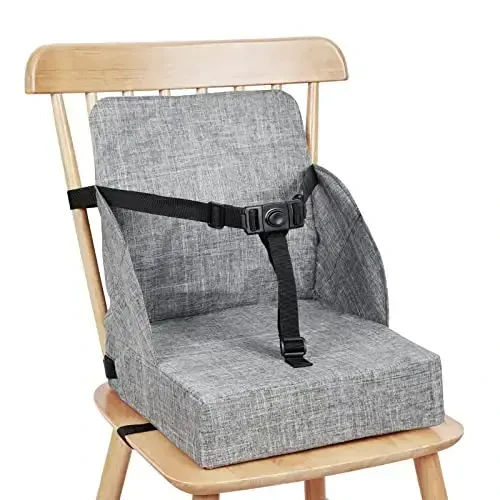 Oshxona stoli uchun Toddler Booster Seat HOSEASCA 12.6x3.34 Inch Portativ Oliy Stul Sayohat uchun, ixcham yengil sayohat uchun Booster Seat bolalar uchun sozlanishi tasmalar bilan - 1