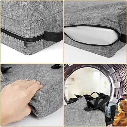 Oshxona stoli uchun Toddler Booster Seat HOSEASCA 12.6x3.34 Inch Portativ Oliy Stul Sayohat uchun, ixcham yengil sayohat uchun Booster Seat bolalar uchun sozlanishi tasmalar bilan - 4