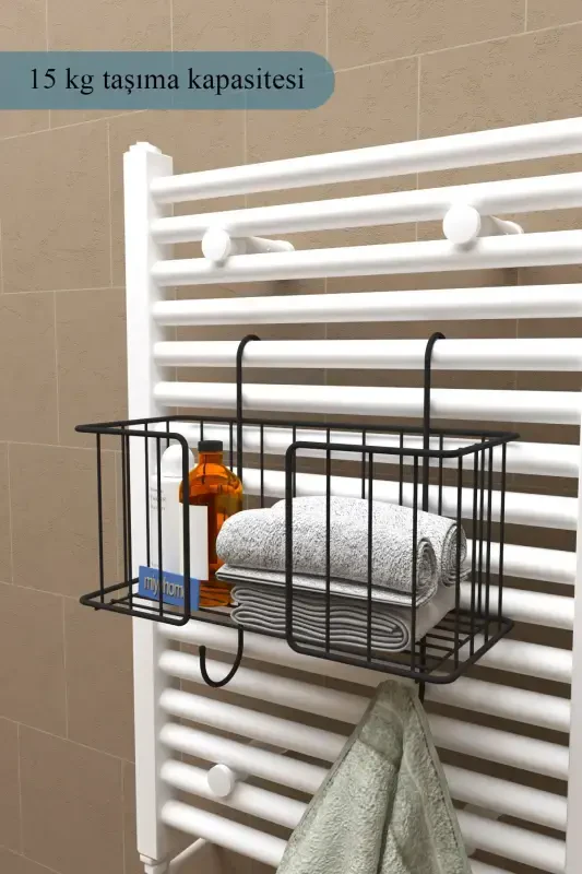 Osiladigan sochiq paneli organizatori Sochiq Banyo organizatori Sochiq quritish savati Sochiq paneli ilgagi-QORA - 2