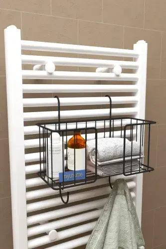 Osiladigan sochiq paneli organizatori Sochiq Banyo organizatori Sochiq quritish savati Sochiq paneli ilgagi-QORA - 3