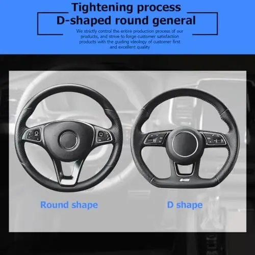 Osilly Bling Car Steering Wheel Cover, 15 Inch Rhinestones Soft Leather Elastic Steering Wheel Protector, Sparkly Crystal Diamond for Women Girls (White) - 2