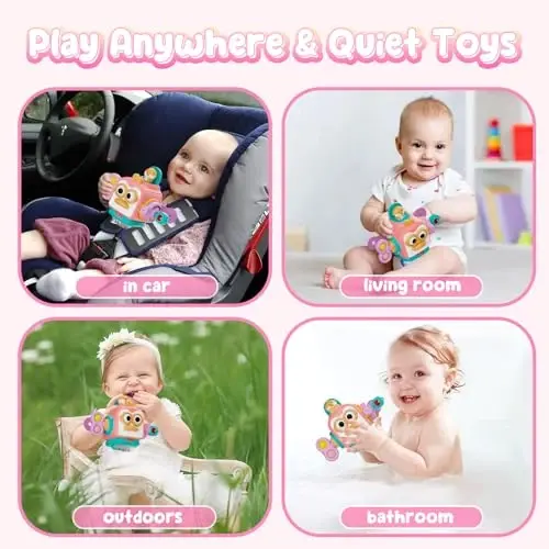 OSIMILY Montessori Toys for 1 Year Old Girl, Busy Board Cube for Girls,Baby Travel Sensory Toys for Toddlers 1-3, Fine Motor Skills Educational Toys, Birthday Gifts for 6 9 10 12 18 Girls - 4
