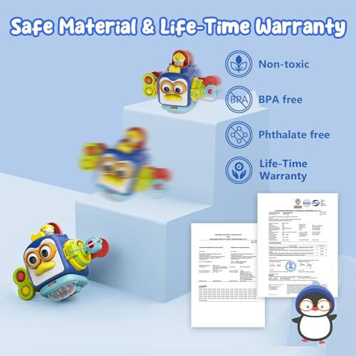 OSIMILY Montessori Toys for 1 Year Old, Busy Cube Easter Basket Stuffers,Sensory Toys for Toddlers 1-3,Fine Motor Skills Educational Toys,Birthday Gift for Baby Aged 6, 9, 10, 12, 18 Months - 6