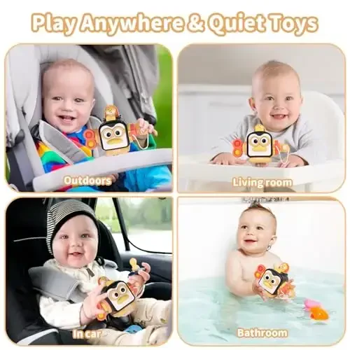 OSIMILY Montessori Toys for 1 Year Old,Sensory Toys for Toddlers 1-3,Baby Travel Activities Busy Board Cube,Fine Motor Skills Educational Toys,Birthday Gift for Kids Aged 6, 9, 10, 12, 18 Months - 4