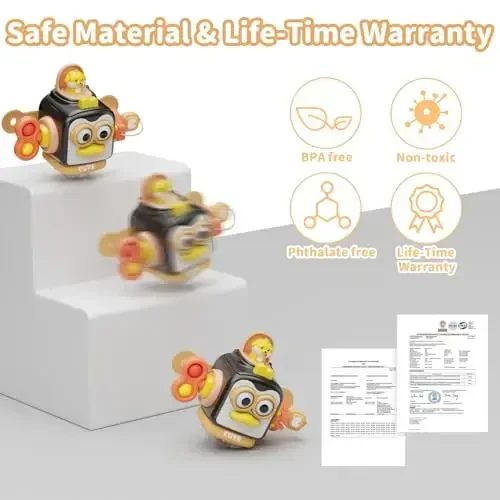 OSIMILY Montessori Toys for 1 Year Old,Sensory Toys for Toddlers 1-3,Baby Travel Activities Busy Board Cube,Fine Motor Skills Educational Toys,Birthday Gift for Kids Aged 6, 9, 10, 12, 18 Months - 5