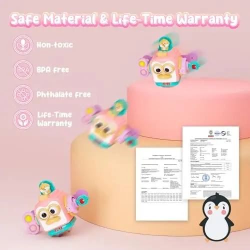 OSIMILY Montessori Toys for 1 Year Old Girl, Busy Board Cube for Girls,Baby Travel Sensory Toys for Toddlers 1-3, Fine Motor Skills Educational Toys, Birthday Gifts for 6 9 10 12 18 Girls - 5