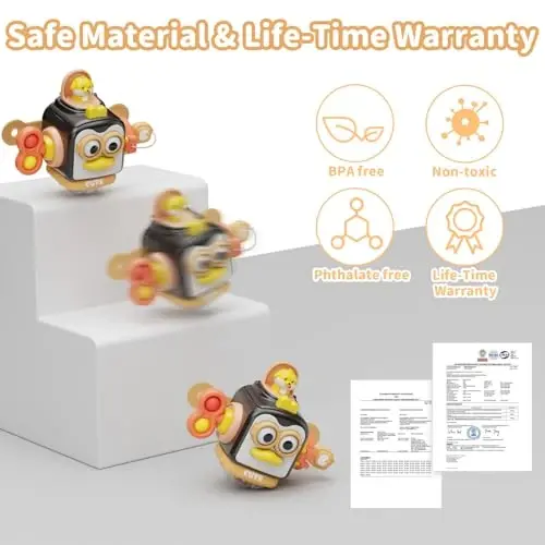 OSIMILY Montessori Toys for 1 Year Old,Sensory Toys for Toddlers 1-3,Baby Travel Activities Busy Board Cube,Fine Motor Skills Educational Toys,Birthday Gift for Kids Aged 6, 9, 10, 12, 18 Months - 5