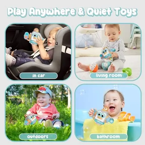 OSIMILY Montessori Toys for 1 Year Old,Sensory Toys for Toddlers 1-3,Baby Travel Activities Busy Board Cube,Fine Motor Skills Educational Toys,Birthday Gift for Kids Aged 6, 9, 10, 12, 18 Months - 4