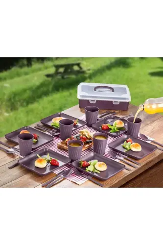 Osita Home Picnic Set 32 Pieces Plum-PLUM - 1