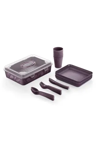 Osita Home Picnic Set 32 Pieces Plum-PLUM - GENEL MARKALAR (1)