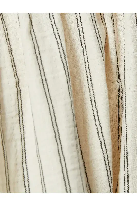 Osma uzun ko'ylak astarli cho'ntakli orqa qismi gipeli paxtali - 6