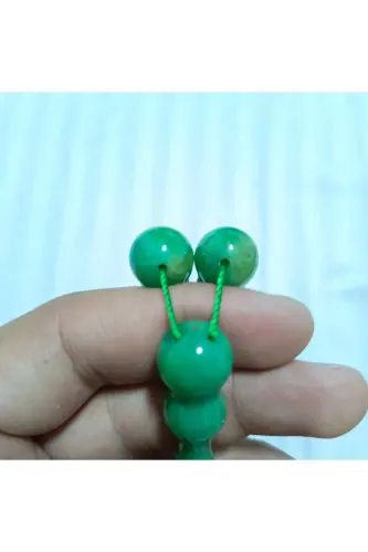 Osmanlı hamur faturan malzeme KAS tesbih.-Ebruli - 3