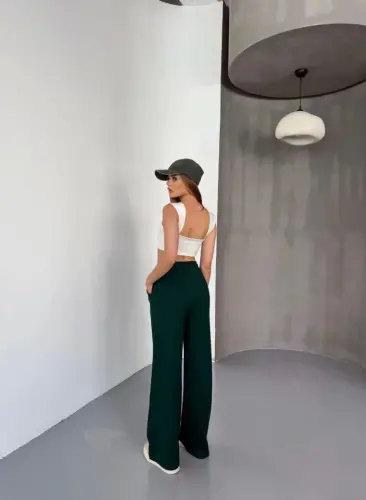 Osy Modal Yumuşak Dokulu Kumaş Nakış Işlemeli Rahat Bol Paça Eşofman Pantalon - Siyah - BÜYÜKBEDENIZ (1)