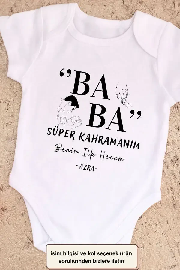 Ota Superqahramonim Dadam. Shaxsiylashtirilgan Chaqaloq Bodysuit - 3