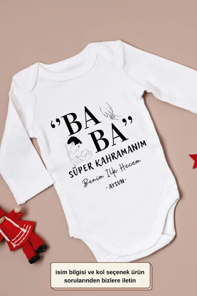 Ota Superqahramonim Dadam. Shaxsiylashtirilgan Chaqaloq Bodysuit - 4