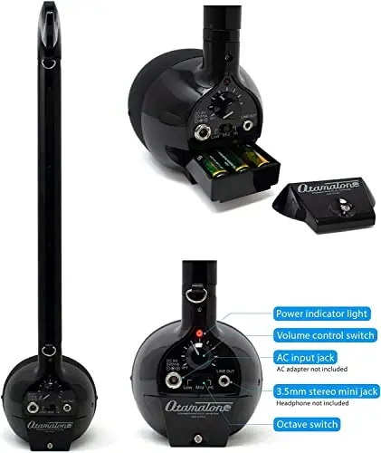 Otamatone Deluxe Elektron musiqa asbobi, kattalar uchun Portativ sintezator, Yaponiyadan Cube/Maywa Denki Cool Stuff Gifts tomonidan ishlab chiqarilgan Raqamli elektr musiqa, qora [Inglizcha qoʻllanma] - 4