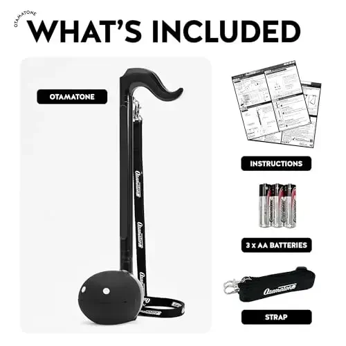 Otamatone Deluxe Electronic Musical Instrument for Adults Portable Synthesizer Digital Electric Music from Japan by Cube/Maywa Denki Cool Stuff Gifts, Black [English Manual] - 4