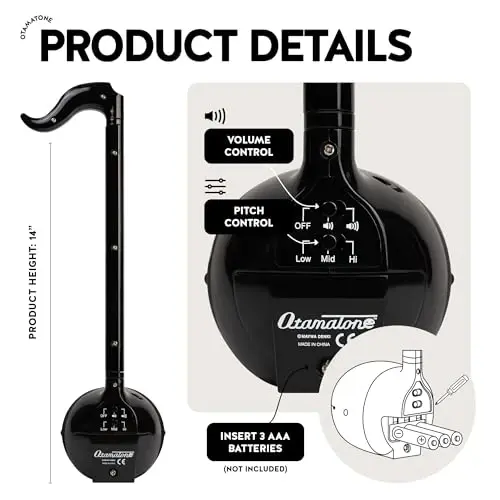 Otamatone Japanese Electronic Musical Instrument Portable Music Synthesizer from Japan by Maywa Denki Educational Fun Gift for Children, Teens & Adults - Black Blue Unicorn Set - OTAMATONE (1)